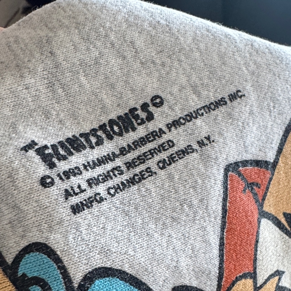 VINTAGE CINCINNATI BENGALS Flintstones Rare Graphic Sweatshirt - Large - Picture 6 of 6